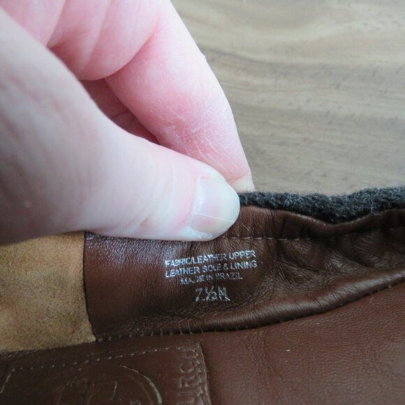 TORY BURCH Ambrose Sienna Flannel Wool Cap Toe Flats Shoes Officecore Academia - Picture 14 of 14